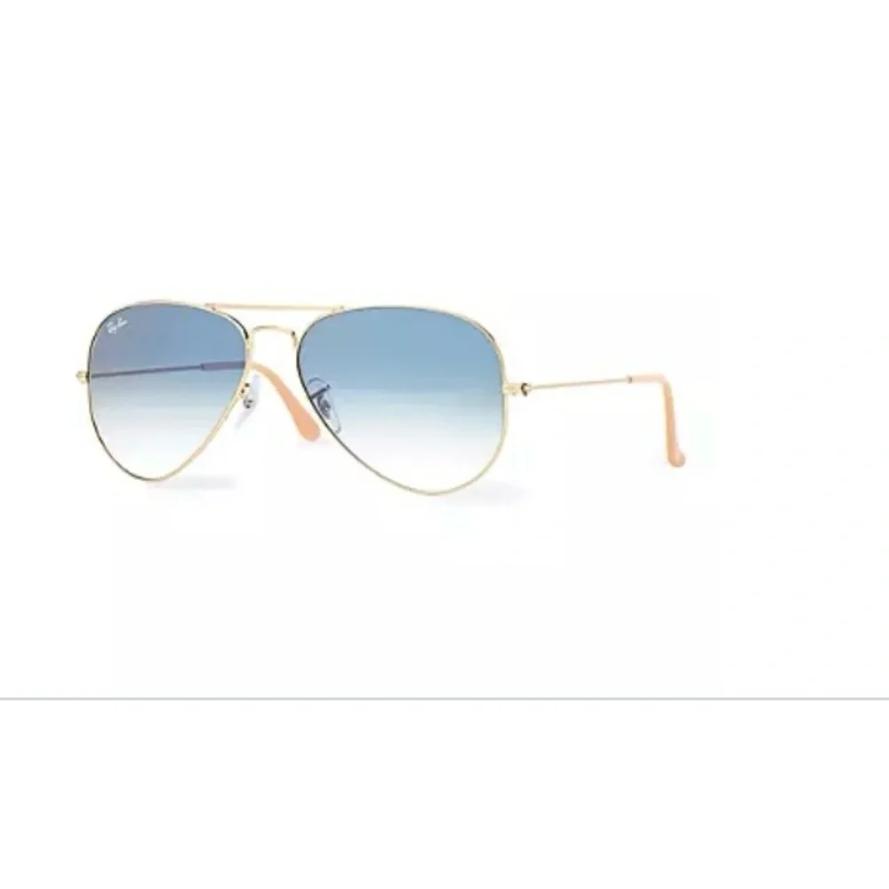 Ray-Ban Luxotica  Gradient Light Blue Aviator Sunglasses, with Case.